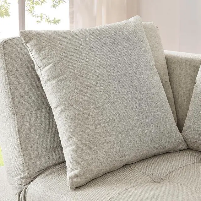 Alt view image 4 of 7 - Convertible Pull Out Sofa with Adjustable Backrest, Compact Sofa for Small Spaces, Living Room, Bedroom, Dorms, Apartments