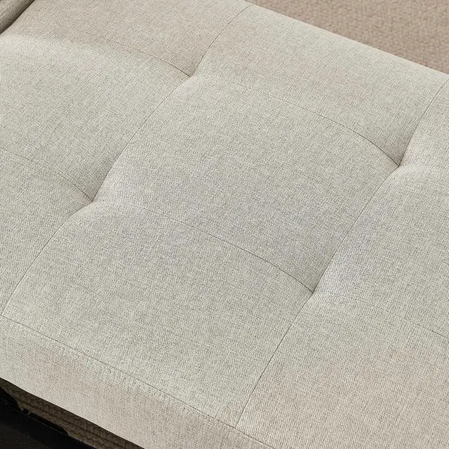 Alt view image 5 of 7 - Convertible Pull Out Sofa with Adjustable Backrest, Compact Sofa for Small Spaces, Living Room, Bedroom, Dorms, Apartments