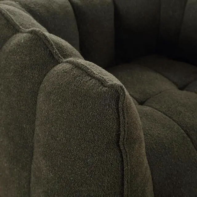 Alt view image 7 of 7 - Giant Comfy Bean Bag Chair with Footstool, Big Beanbag for Adults,Boneless Reading Chair for Gaming and Watching, Square Lazy Sofa for Living Room, Bedroom,Olive Green