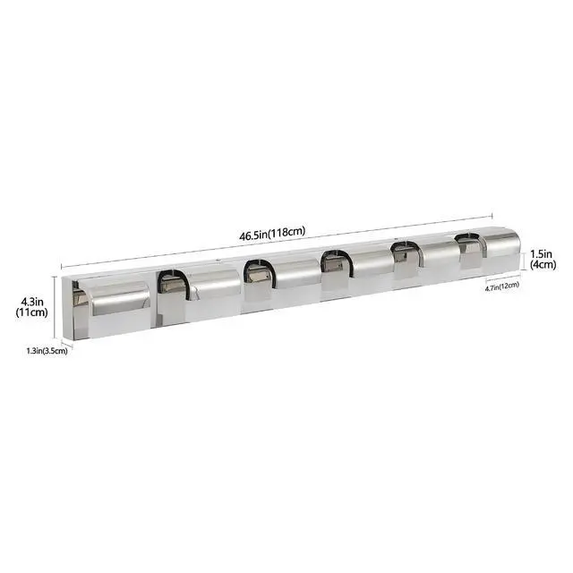 Alt view image 7 of 7 - Bathroom Lighting Fixtures over Mirror, Bathroom Vanity Lighting 6-Light, Modern LED Vanity Lights for Bathroom, Chrome Bath Wall Lighting, Bathroom Lights Wall Lamp Sconces for Mirror Bedroom