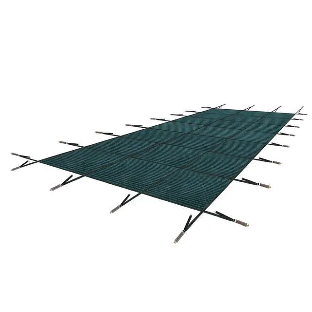 Alt view image 7 of 7 - Pool Covers for Inground Pool, 20x40ft in Ground Pool Safety Cover, Rectangular Inground Winter Cover for Underground and Inground Swimming Pools, PP Abrasion Resistant Mesh, Green