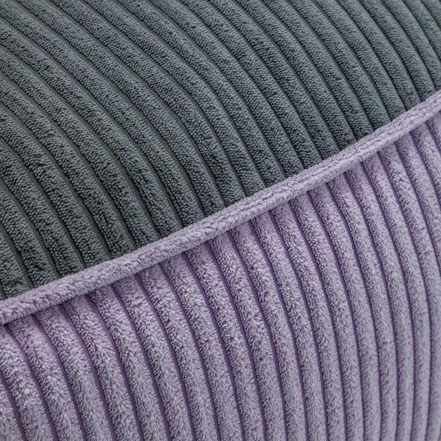 Alt view image 7 of 7 - Giant Bean Bag for Teens Adults, Comfy Corduroy Large Lazy Sofa, Compression Boneless Chair, Comfy Accent Chair, Corner Armchair for for Living Room, Bedroom, Gaming, Reading, Gray&Purple