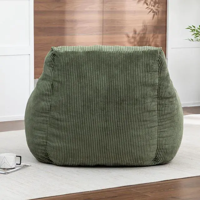 Alt view image 7 of 7 - Giant Bean Bag for Teens Adults, Comfy Corduroy Large Lazy Sofa, Compression Boneless Chair, Comfy Accent Chair, Corner Armchair for for Living Room, Bedroom, Gaming, Reading, Green