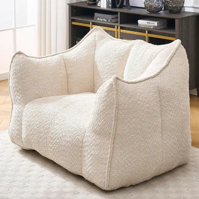 Alt view image 5 of 6 - Bean Bag Chair for Adults Ultra-Comfortable Chenille Fabric, Perfect for Gaming, Reading, and TV Watching Portable & Easy to Move Cozy Lounge Chair for Living Rooms and Bedrooms
