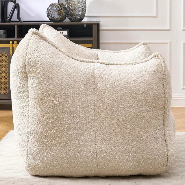 Alt view image 6 of 6 - Bean Bag Chair for Adults Ultra-Comfortable Chenille Fabric, Perfect for Gaming, Reading, and TV Watching Portable & Easy to Move Cozy Lounge Chair for Living Rooms and Bedrooms