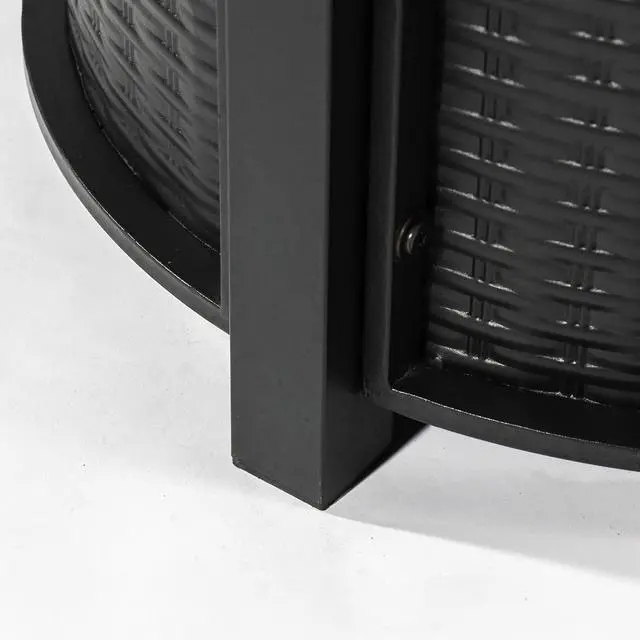 Alt view image 2 of 7 - 30 Inch Propane Fire Pit Table, 40000BTU Gas Fire Pit Table with Ignition Systems, Iron Tabletop with Lid and Lava Rock, Outdoor Firetable for Patio Deck Garden Backyard