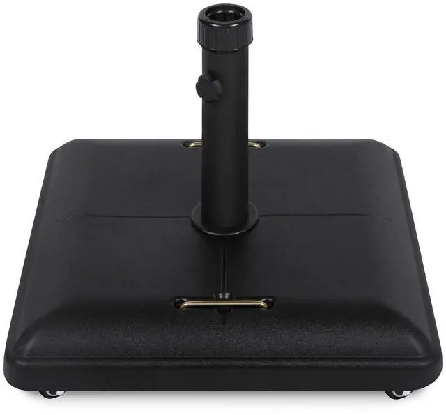Main image of 81-Pound Heavy Duty Square Concrete Rolling Outdoor Patio Umbrella Base Stand w/Locking Wheels, Handles