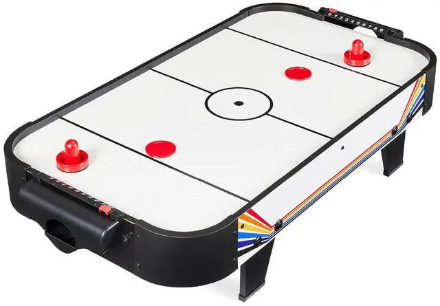 Main image of Portable Tabletop Air Hockey Table for Game Room w/ 100V Motor, Electric Fan, 2 Strikers, 2 Pucks