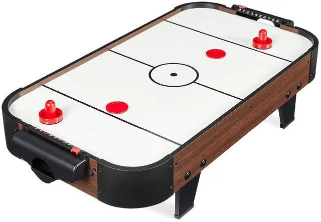 Main image of Portable Tabletop Air Hockey Table for Game Room w/ 100V Motor, Electric Fan, 2 Strikers, 2 Pucks
