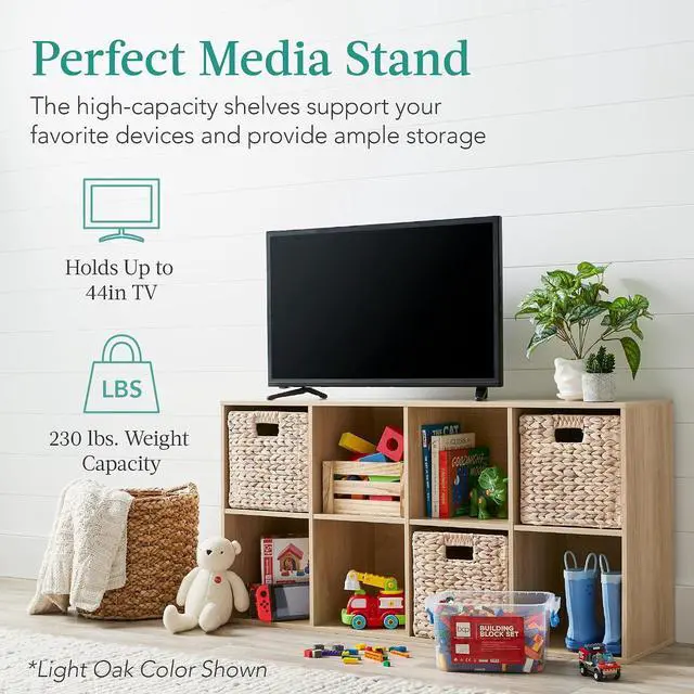 Alt view image 5 of 7 - Best Choice Products 8-Cube Storage Organizer, 11in Shelf Opening, Bookcase, Display Shelf, Customizable w/ 3 Removable Back Panels Walnut