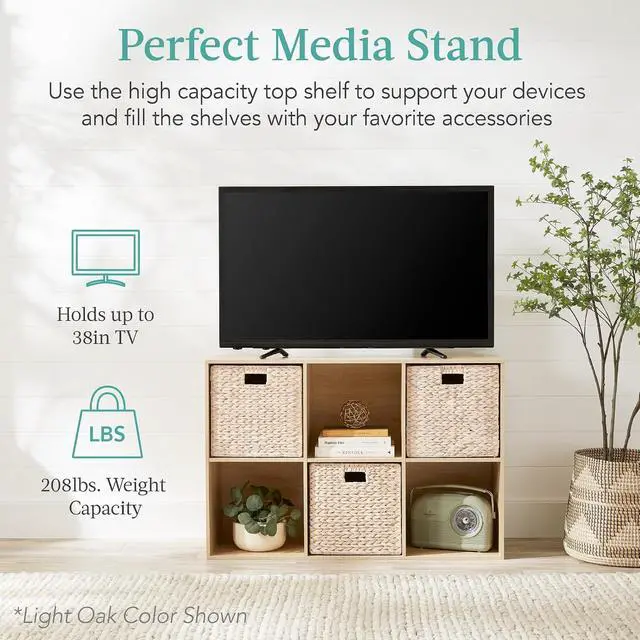Alt view image 5 of 7 - Best Choice Products 6-Cube Storage Organizer, 13.5in Shelf Opening, Bookcase, Display Shelf, Customizable w/ 3 Removable Back Panels Black