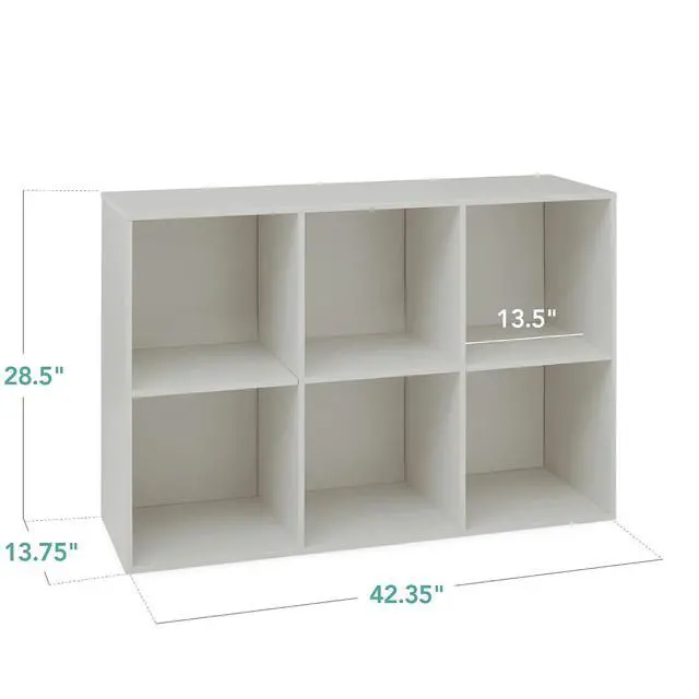 Alt view image 2 of 7 - Best Choice Products Kids Bookcase 6-Cube Storage Organizer, 13.5in Shelf Opening, Bookshelf, Toy Storage, Customizable w/ 3 Removable Back Panels Gray