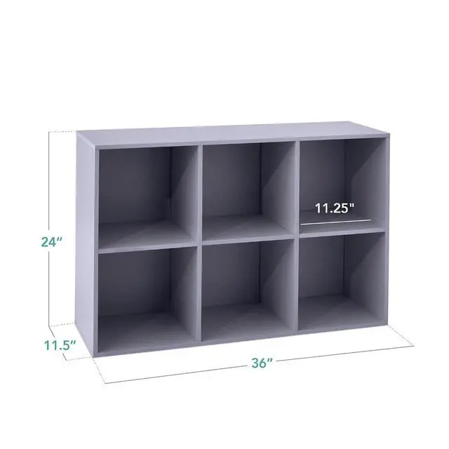 Alt view image 2 of 7 - Best Choice Products Kids Bookcase 6-Cube Storage Organizer, 11in Shelf Opening, Bookshelf, Toy Storage, Customizable w/ 3 Removable Back Panels Lavender