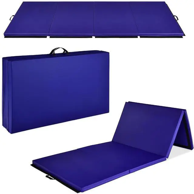 Main image of 10ftx4ftx2in Folding Gym Mat 4-Panel Exercise Gymnastics Aerobics Workout Fitness Floor Mats w/Carrying Handles