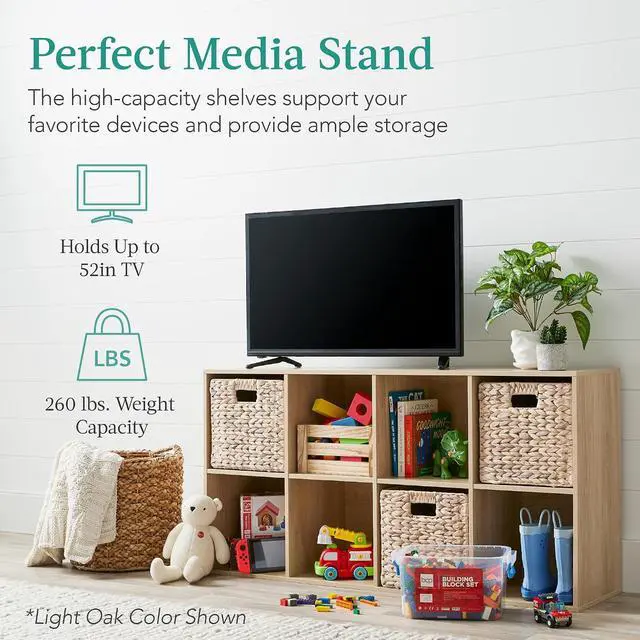 Alt view image 5 of 7 - Best Choice Products 8-Cube Storage Organizer, 13.5in Shelf Opening, Bookcase, Display Shelf, Customizable w/ 2 Removable Back Panels Whitewash