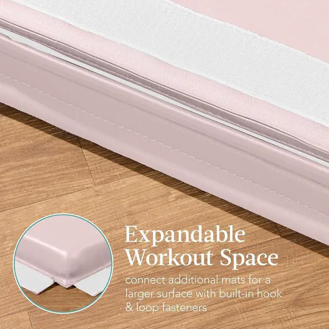 Alt view image 7 of 7 - 10ftx4ftx2in Folding Gym Mat 4-Panel Exercise Gymnastics Aerobics Workout Fitness Floor Mats w/Carrying Handles
