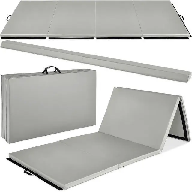 Main image of 10ftx4ftx2in Folding Gym Mat 4-Panel Exercise Gymnastics Aerobics Workout Fitness Floor Mats w/Carrying Handles