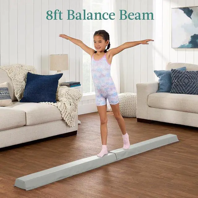 Alt view image 3 of 7 - 10ftx4ftx2in Folding Gym Mat 4-Panel Exercise Gymnastics Aerobics Workout Fitness Floor Mats w/Carrying Handles