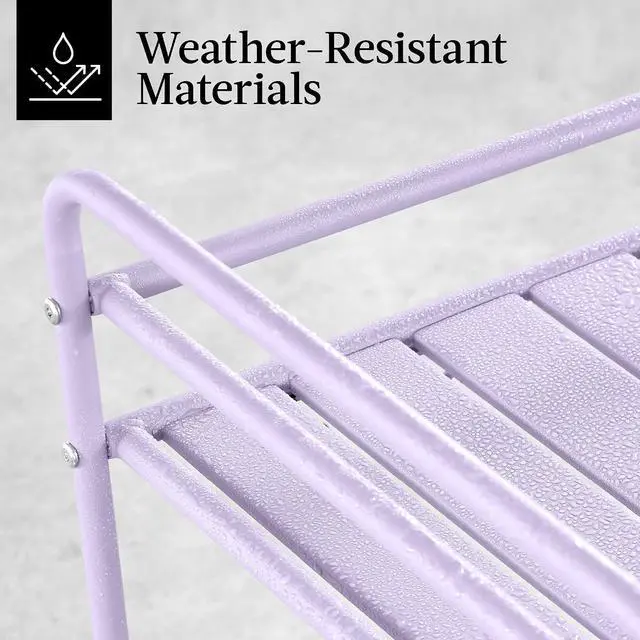 Alt view image 4 of 7 - Rolling Bar Cart, Mobile Home Bar Serving Cart, Serving Station w/ 2 Tier Shelves, Wine Rack, Lockable Wheels - Lavender