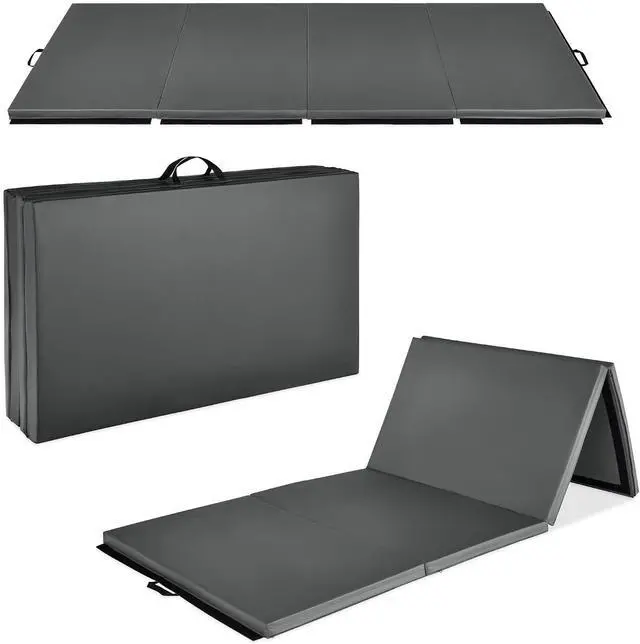 Main image of 10ftx4ftx2in Folding Gym Mat 4-Panel Exercise Gymnastics Aerobics Workout Fitness Floor Mats w/Carrying Handles