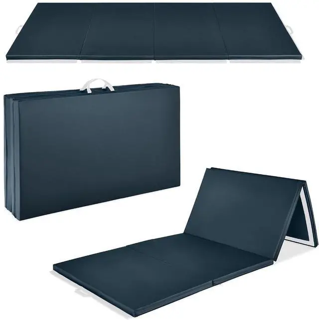 Main image of 10ftx4ftx2in Folding Gym Mat 4-Panel Exercise Gymnastics Aerobics Workout Fitness Floor Mats w/Carrying Handles