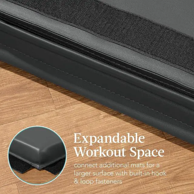 Alt view image 7 of 7 - 10ftx4ftx2in Folding Gym Mat 4-Panel Exercise Gymnastics Aerobics Workout Fitness Floor Mats w/Carrying Handles