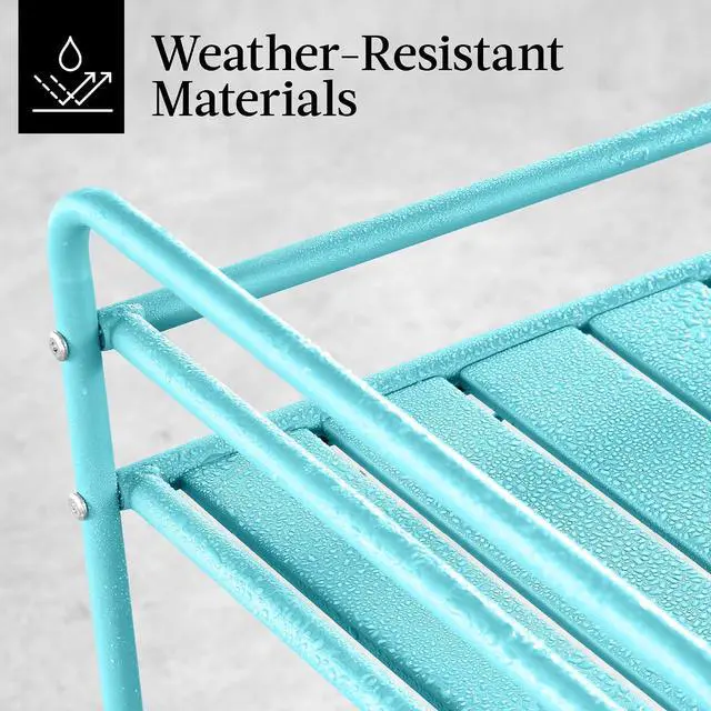 Alt view image 4 of 7 - Rolling Bar Cart, Mobile Home Bar Serving Cart, Serving Station w/ 2 Tier Shelves, Wine Rack, Lockable Wheels - Teal
