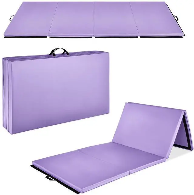 Main image of 10ftx4ftx2in Folding Gym Mat 4-Panel Exercise Gymnastics Aerobics Workout Fitness Floor Mats w/Carrying Handles