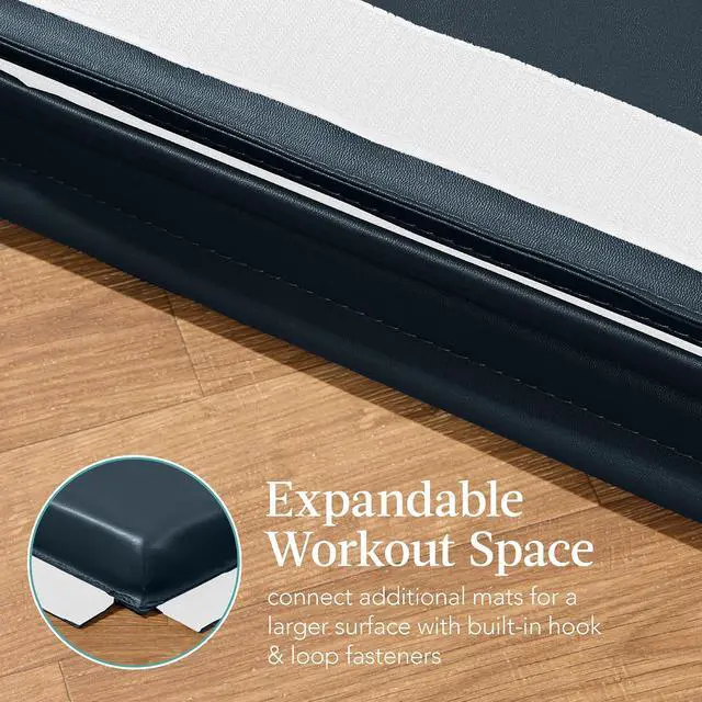 Alt view image 7 of 7 - 10ftx4ftx2in Folding Gym Mat 4-Panel Exercise Gymnastics Aerobics Workout Fitness Floor Mats w/Carrying Handles