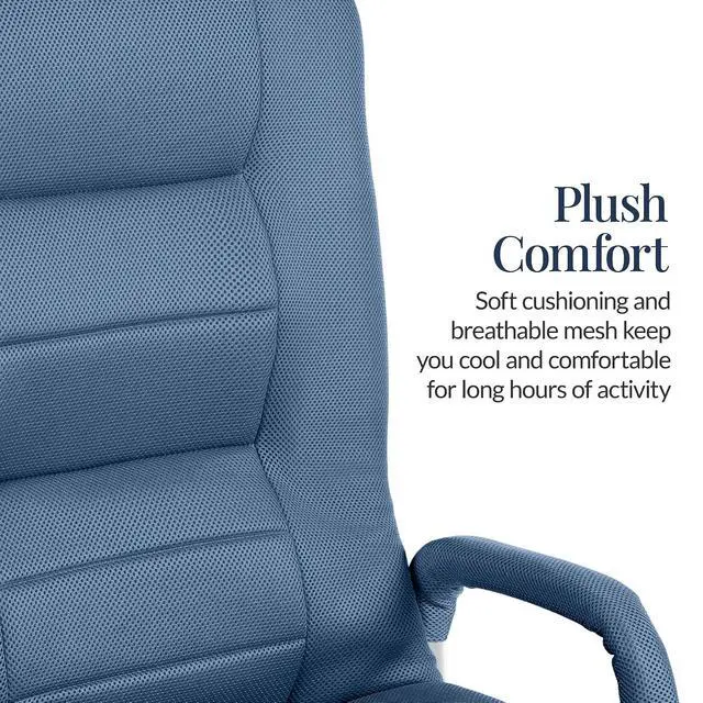Alt view image 5 of 7 - Swivel Gaming Chair 360 Degree Multipurpose Floor Chair Rocker for TV, Reading, Playing Video Games w/Lumbar Support, Armrest Handles, Adjustable Foldable Backrest - Dusty Blue