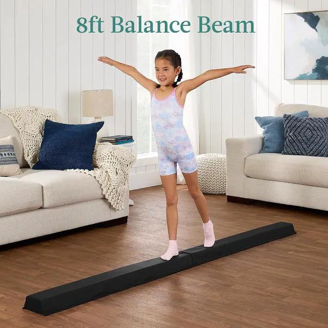 Alt view image 3 of 7 - 10ftx4ftx2in Folding Gym Mat 4-Panel Exercise Gymnastics Aerobics Workout Fitness Floor Mats w/Carrying Handles