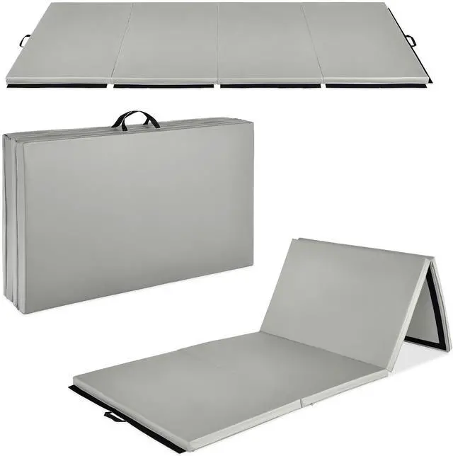 Main image of 10ftx4ftx2in Folding Gym Mat 4-Panel Exercise Gymnastics Aerobics Workout Fitness Floor Mats w/Carrying Handles
