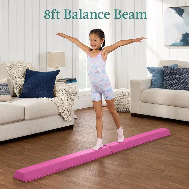 Alt view image 3 of 7 - 10ftx4ftx2in Folding Gym Mat 4-Panel Exercise Gymnastics Aerobics Workout Fitness Floor Mats w/Carrying Handles