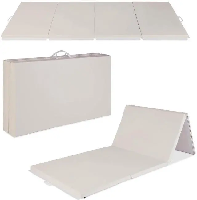 Main image of 10ftx4ftx2in Folding Gym Mat 4-Panel Exercise Gymnastics Aerobics Workout Fitness Floor Mats w/Carrying Handles