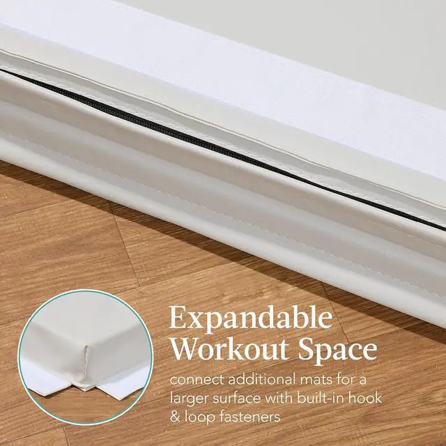 Alt view image 7 of 7 - 10ftx4ftx2in Folding Gym Mat 4-Panel Exercise Gymnastics Aerobics Workout Fitness Floor Mats w/Carrying Handles