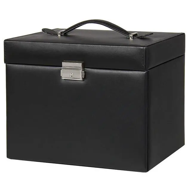 Alt view image 3 of 7 - Leather Box Organizer Storage With Mini Travel Case - Black
