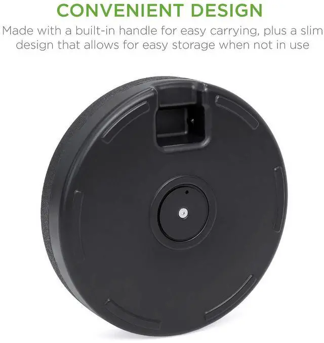 Alt view image 5 of 7 - Fillable Umbrella Base Stand Round Sunburst Plastic Patio Umbrella Base Stand, Pole Holder for Outdoor, Lawn w/ 55lbs Weight Capacity, Adjustment Knob