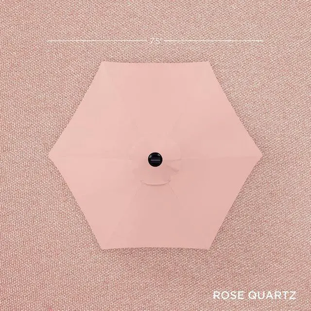 Alt view image 4 of 7 - 7.5ft Solar Umbrella LED Lighted Patio Umbrella, Table Market Umbrella with Tilt and Crank, Outdoor Umbrella for Garden, Deck, Backyard, Pool and Beach - Rose Quartz