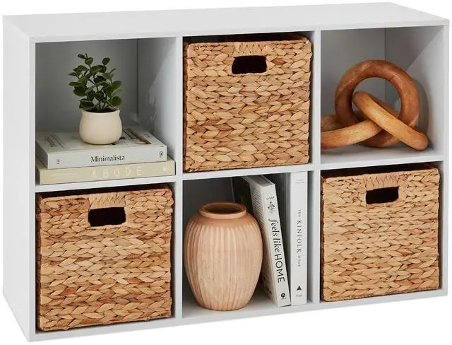 Main image of Best Choice Products 6-Cube Storage Organizer, 11in Shelf Opening, Bookcase, Display Shelf, Customizable w/ 3 Removable Back Panels White