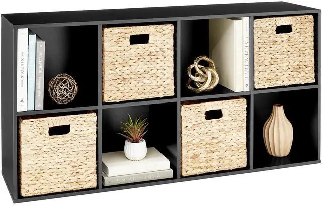 Main image of Best Choice Products 8-Cube Storage Organizer, 11in Shelf Opening, Bookcase, Display Shelf, Customizable w/ 3 Removable Back Panels Black