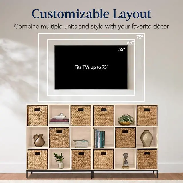 Alt view image 5 of 7 - Best Choice Products 9-Cube Bookshelf, 3-Tier Wood Storage Bookcase W/Legs, 11in Shelf Opening, Cube Organizer, Living Room, Office, Nursery - Light Oak