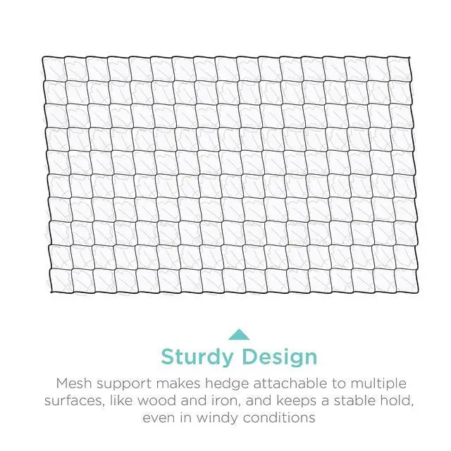 Alt view image 6 of 7 - Outdoor Garden 94x39-inch Artificial Faux Ivy Hedge Leaf and Vine Privacy Fence Wall Screen - Green