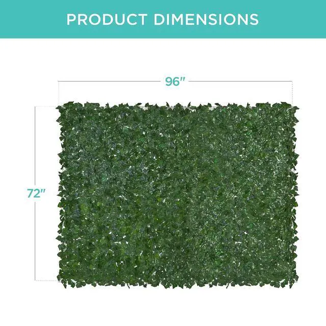 Alt view image 7 of 7 - Outdoor Garden 96x72-inch Artificial Faux Ivy Hedge Leaf and Vine Privacy Fence Wall Screen - Green