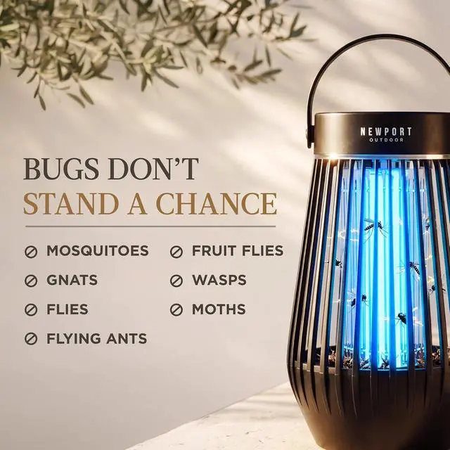Alt view image 6 of 7 - Bug Zapper Outdoor & Indoor Use, Fly Zapper, Mosquito Zapper, 4200V 3 Prong Plug in Electric Fly Zapper, Mosquito Killer, Covers 1/2 Acre, IPX4 Water Resistant, Easy-Clean Tray - Black