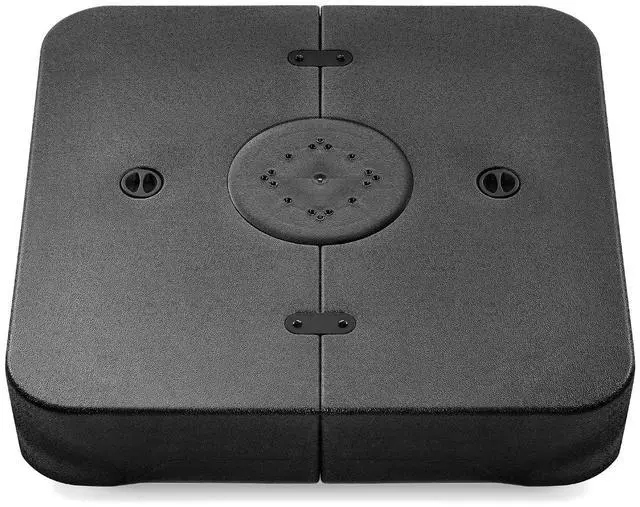 Main image of 330lb Cantilever Offset Patio Umbrella Base, Heavy-Duty Outdoor Stand, Sand Water Fillable Weights Set w/Easy-Fill Spouts Black