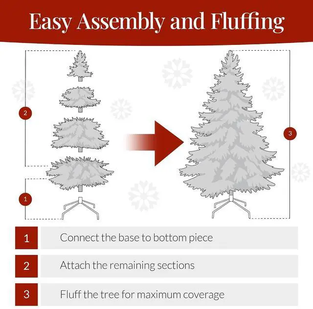 Alt view image 7 of 7 - Artificial Christmas Tree, 9ft Premium Unlit Pine Design, Dense Branches Realistic Holiday Décor w/Easy Assembly - Pink