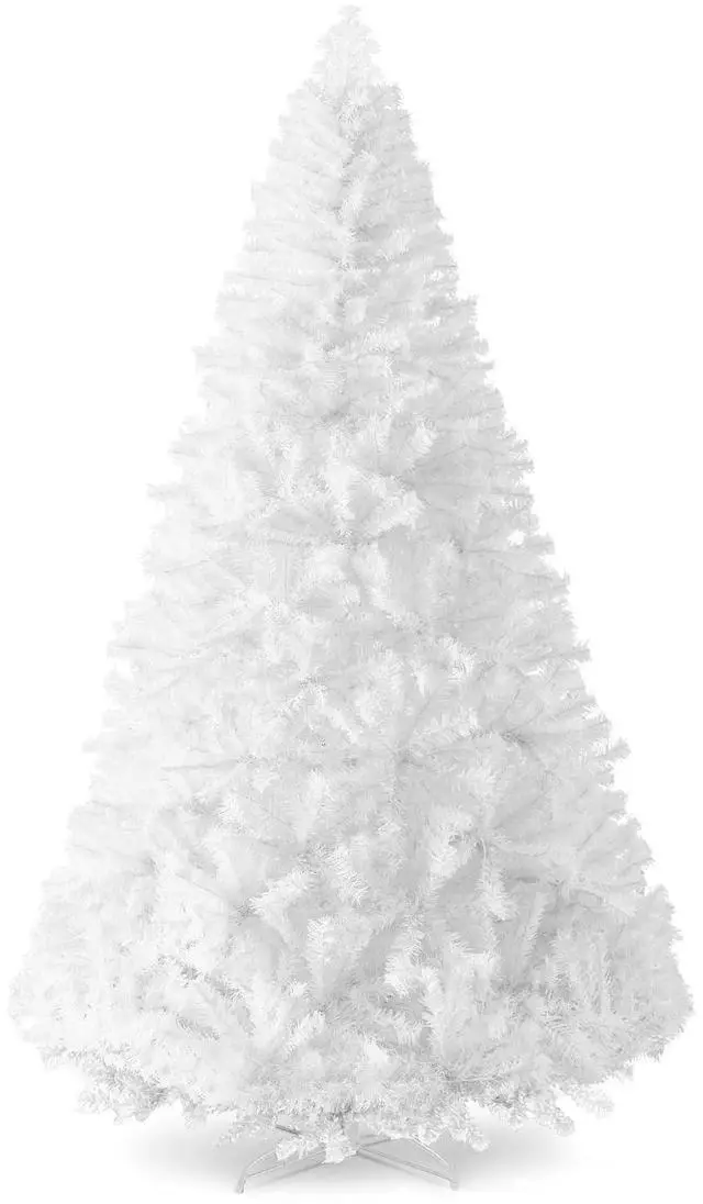 Main image of Artificial Christmas Tree, 7.5ft Premium Unlit Pine Design, Dense Branches Realistic Holiday Décor w/Easy Assembly - White