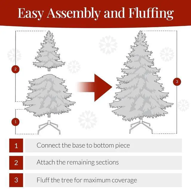 Alt view image 7 of 7 - Artificial Christmas Tree, 4.5ft Premium Unlit Pine Design, Dense Branches Realistic Holiday Décor w/Easy Assembly - Green
