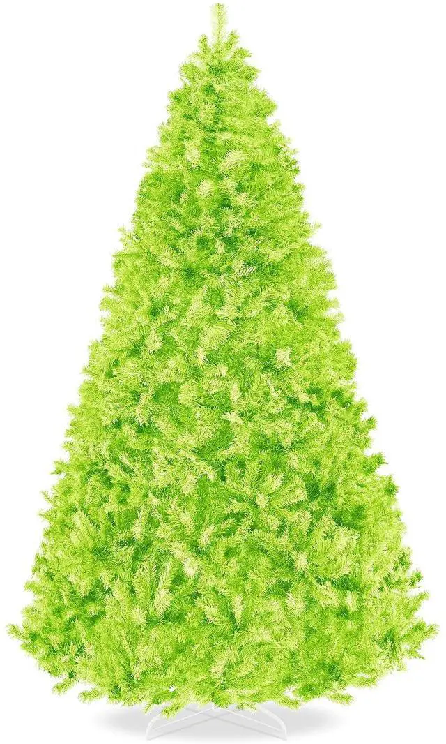 Main image of Artificial Christmas Tree, 6ft Premium Unlit Pine Design, Dense Branches Realistic Holiday Décor w/Easy Assembly - Lime Green
