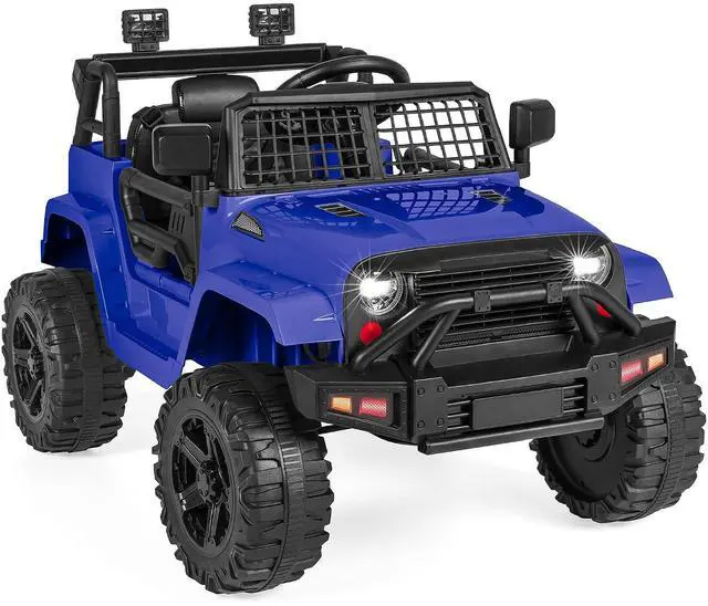Main image of Best Choice Products 12V Kids Electric Vehicle Toy Ride On Car with Parent Remote Control for Toddlers, Seat Harness, 61 lbs Weight Capacity, Locking Doors, Spring Suspension, Bluetooth - Blue